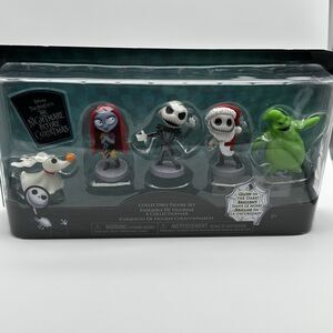 Disney Tim Burton Nightmare Before Christmas Glow in Dark Mini Figure Set NEW